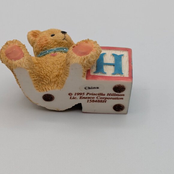 Cherished Teddies Bear with ABC "H" Block (158488H) 1995 - Picture 7 of 10